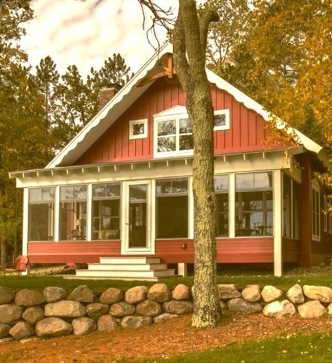 Minneapolis Exterior FiberboardMid-sized Danish Red Two-story Concrete Fiberboard Exterior Home Photo