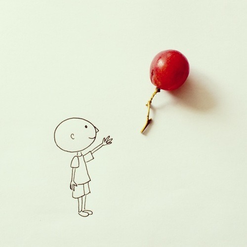 Ordinary Objects Cleverly Interact With Simple Line Drawings | More Cute, Cool, Funny, Gorgeous, Awe