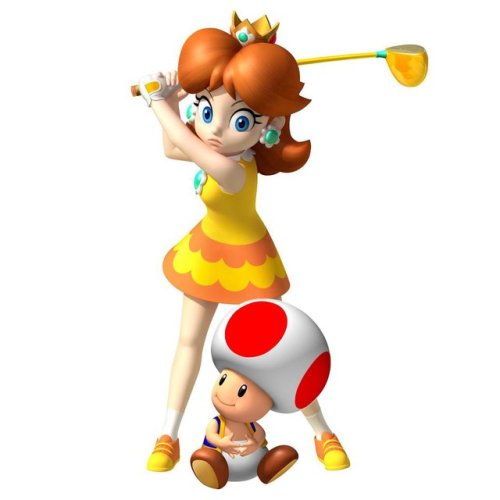 cavalier-renegade: nintendocafe: Princess Daisy - Mario Golf: Toadstool Tour | Nintendo GameCube  Daisy’s about to decapitate Toad.   > u< <3
