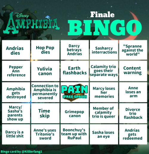 With The New Episodes Of Amphibia Airing In A Few Hours I Decided To Make A Bingo Card For The Final