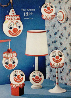 memoriastoica:Happy Faces Clown Lamps from