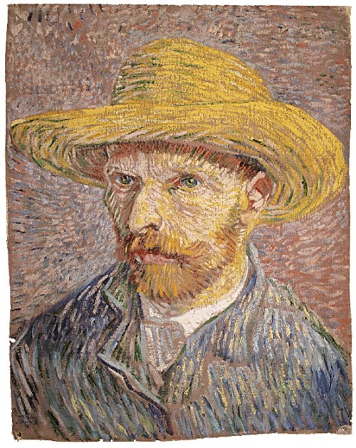 Vincent van Gogh - Self-Portrait with a Straw Hat - 1887
