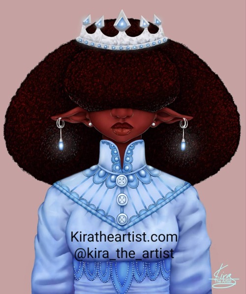 An Elf Princess #digitalpainting #afrofantasyart #blackart #kiratheartist #myart #artistoninstagram 