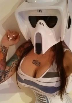 disgustinghuman:  pnkpanther65:  ohmygodbeautifulbitches:  Naomi VonKreeps  This trend of chicks wearing Star Wars gear and getting Star wars themed tattoos is making me like Star Wars less and less :/  this trend of boys that get annoyed about women