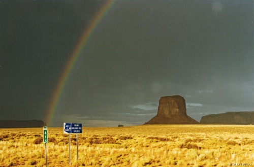 Between Rain and Rainbow // Badly scanned from a print // 1996 // Monument Valley