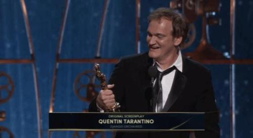 Tarantino takes statuette for best original screenplay with Django Unchained.