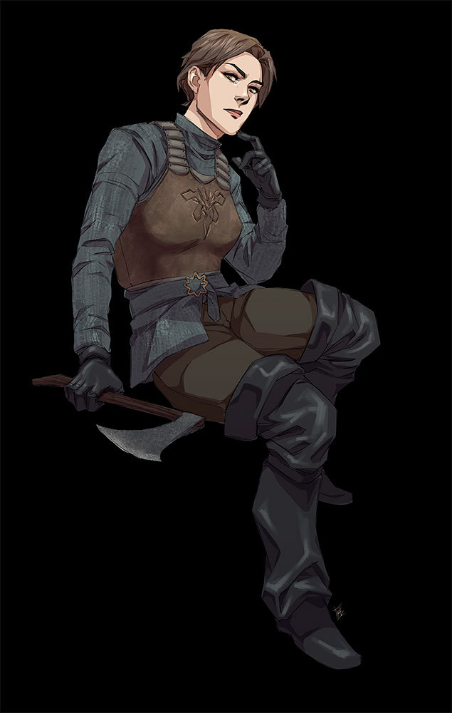 denimcatfish:  Asha/Yara Greyjoy as how I pictured her in the books.   