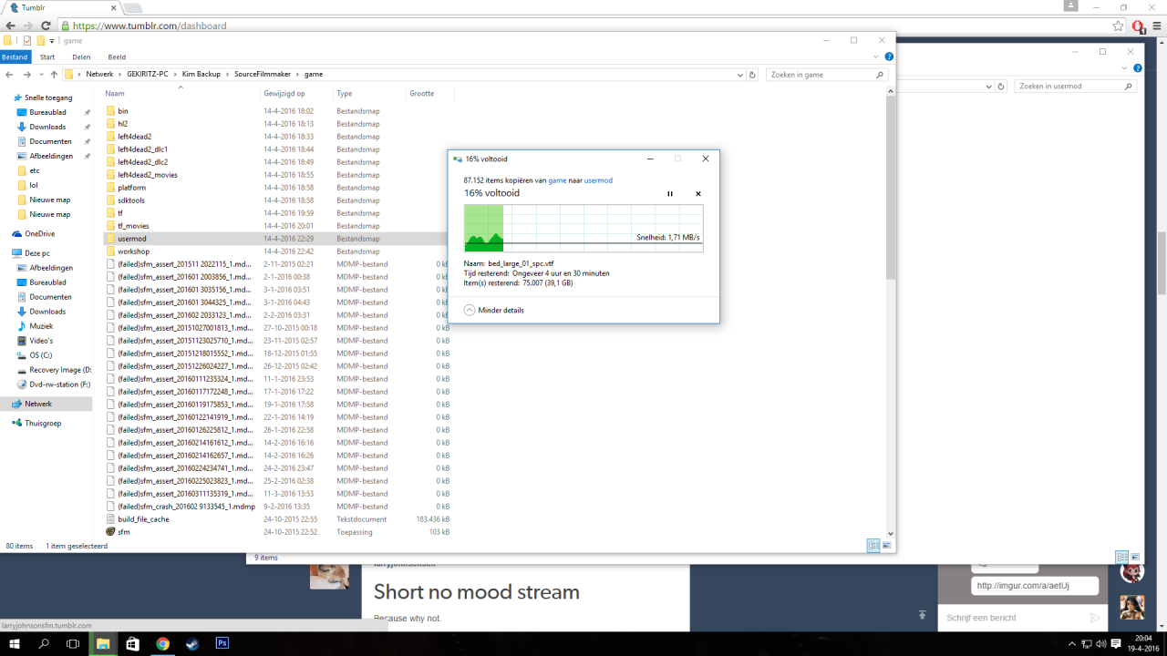 its already going for 2hrs-ish16%&hellip;While im writing this, still.Kill me?