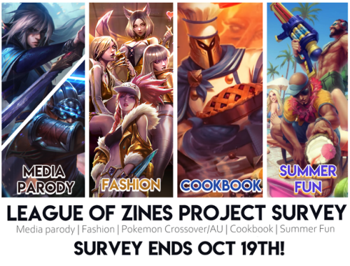 Now that pre-orders have ended, we’re moving onto our interest check survey for the next zine theme 