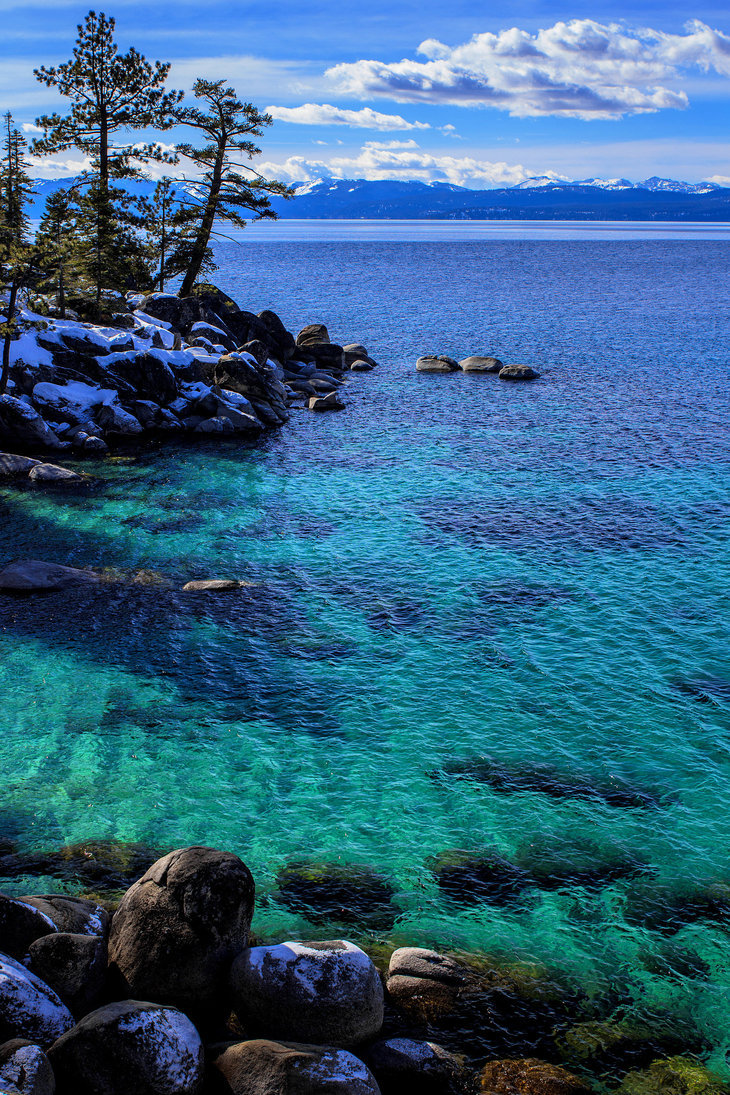 travelbinge:  Tahoe’s East Shore on a winter afternoon by Sellsworth Lake Tahoe,