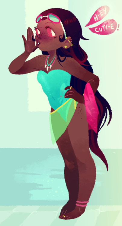 ninjies:  human fef getting ready to hit the pool when… )(OTTI-E AT 10 O CLOCK!! 