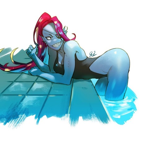 dragondeviant:  Undyne for suspik2 (Source)   @slbtumblng blue fish~ < |D’‘‘