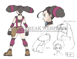 fortreecitygym:Kidd Summers’s reference sheet for the anime drawn by Ken Sugimori.