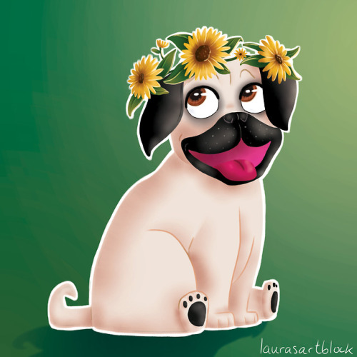 Summertime PugnessWant to adopt this pug? Hit my society6 store and bring him home with you!