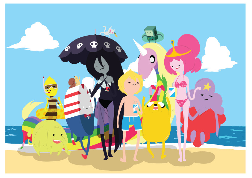 fyeahadventuretime:  So I remade one of my favourite Adventure Time pictures on Adobe