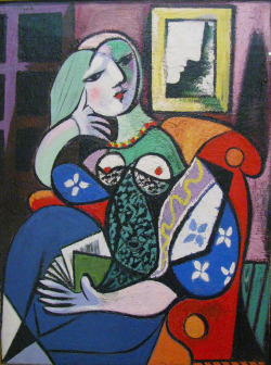 lonequixote:  Woman with Book ~ Pablo Picasso