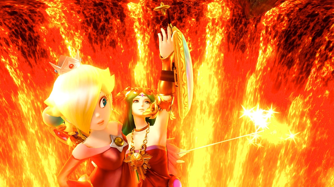 harmonie-and-peaches:  Palutena and Rosalina are best friends who talk over tea about