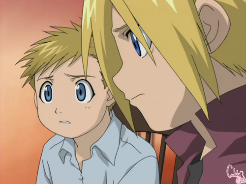 Edward and Alphonse Elric with blue eyes - Fullmetal Alchemist 03 Ep 03 & Ep 51   Requested by A