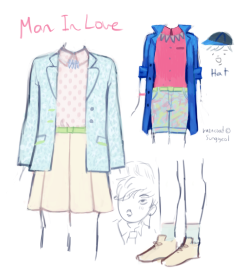 hnmlk:  i doodled outfits based on all the infinite eras (‘﹏*๑) they’re p bad but i had a lot of fun making them!! yahoho 