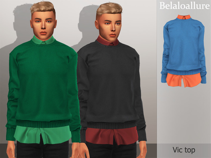 Belaloallure_Vic top Created for: The Sims 4 new... - Emily CC Finds