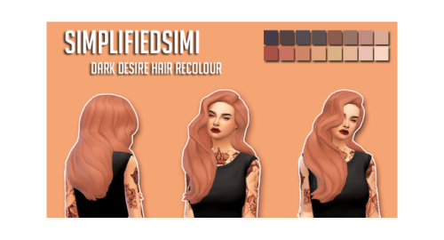 goodnightlittlewing: Goodnightlittlewing Simplifiedsimi Hair Recolour Dump All credits for original