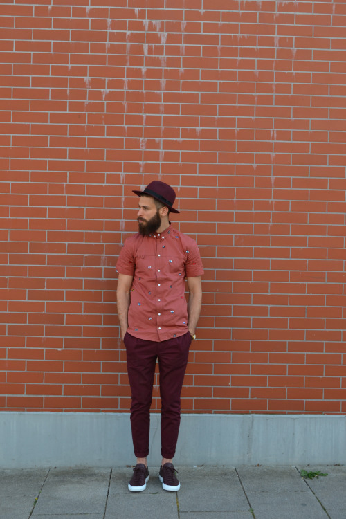 alkarus:  Cristys hat I love Ugly shirt Paul Smith Trousers Common Projects Sneakers 