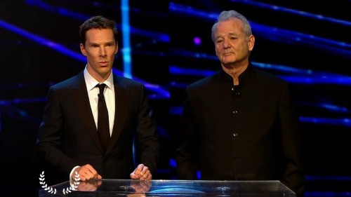 ohshitimatthewrongparty:Benedict with Bill Murray. They were awesome together and I loved Bill ruffl