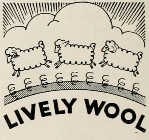 nemfrog:“Lively wool.” Advertising and selling. December 23, 1931. Rug manufacturer’s logo.