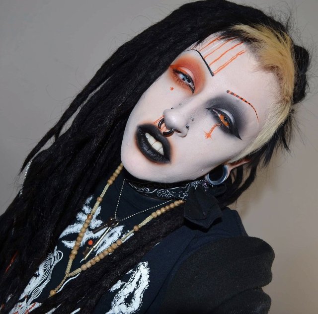 Extreme goth makeup