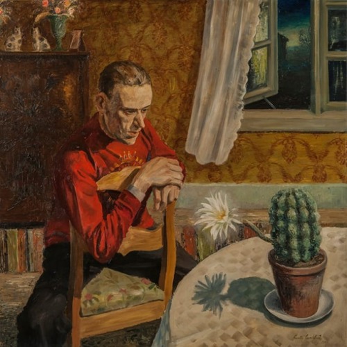 cactus-in-art:Gustaf Carlström (Swedish, 1896 - 1964)Blooming cactus, 1929