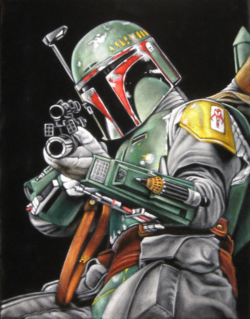 wickedtheory:Fett black velvet painting by BruceWhite