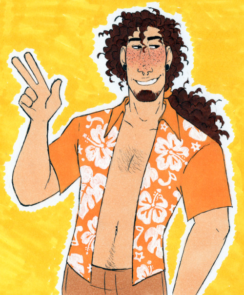 It’s getting warm out so have a summer vibes young Magnus even though it’s only April&nb