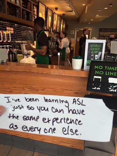 jumpingjacktrash:   micdotcom:  Starbucks employee goes above and beyond for customer