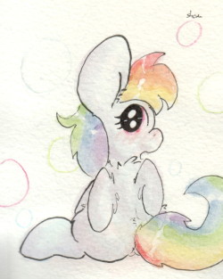 slightlyshade:Here’s a picture of Rainbow Dash. She’s SO freakin’ RAINBOW.&lt;3