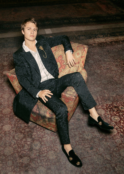 meninvogue:Ansel Elgort photographed by Eric Ryan Anderson for The Hollywood Reporter