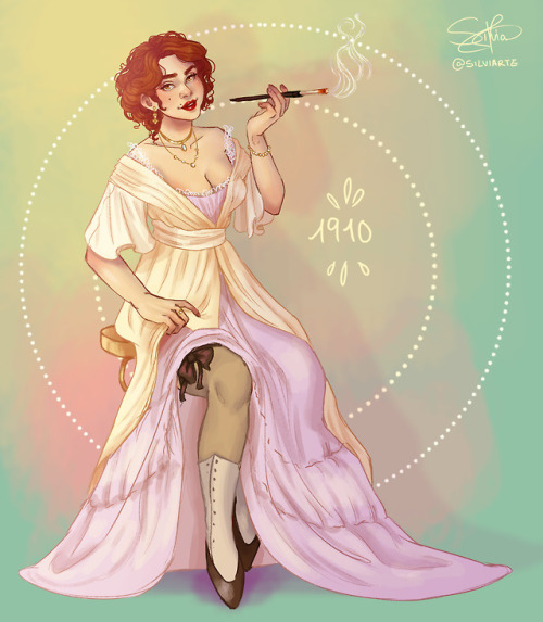 1910 inspired drawing! This is the first illustration of a decades series that I’m planning to do :3