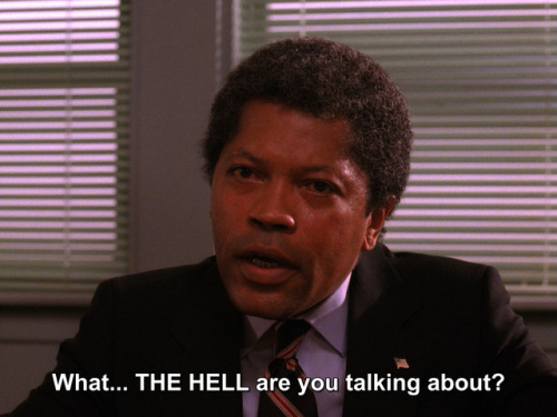inthedarktrees:I’ve been doing a lot of thinking lately.Kyle MacLachlan &amp; Clarence Williams III 