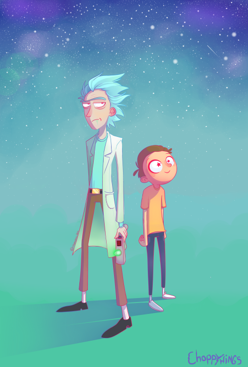 choppywings:  A collection of some of the Rick and Morty fan art I’ve pooped out over my time