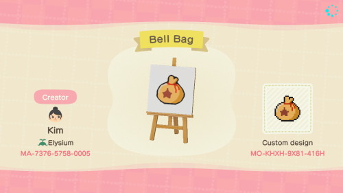 I received a request for the codes for my fruits and bell bag, so I’m putting them up now. :)  I for