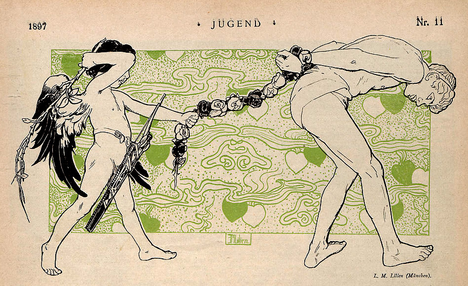 Illustration by L.M. Lilien for ‘Jugend’ magazine Nr, 11, published 1897.  