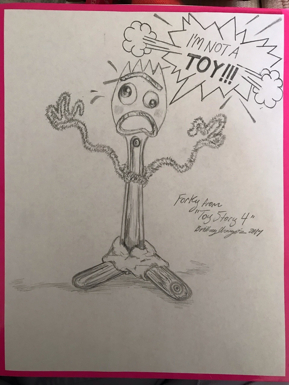 Passionate Sketches Forky From The Upcoming Toy Story 4 Film