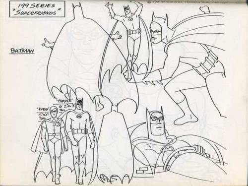 talesfromweirdland:Model sheets from the 1990s cartoon, Batman: The Animated Series. (With some 1970
