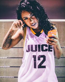 mytinyisabella:  You ain’t got the juice like that.  Shot by: @4kvisuals  Jersey: @thejuiceharris  Tattoos done by: @kiddd_ink 