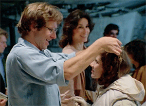 harrisonford42:  Carrie & Harrison  BTS Empire Strikes Back (1980)