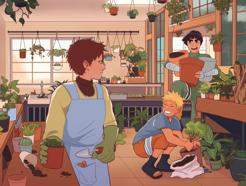 bootlegwhale:my piece for @a-year-of-naruto zine! ✨i got spring so i got to draw loads of plants