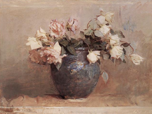 sproutbell:Roses Painting by Abbott Handerson Thayer
