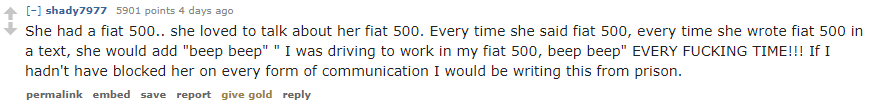 kramergate:top comment on a “pettiest reason you stopped dating someone” thread