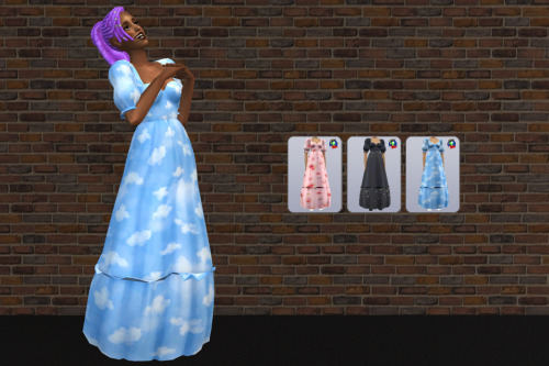 ello-sims: NeoHippieDress and DaisyDressBoots replaced with @pop-sims Cloud DressSuper pretty dresse
