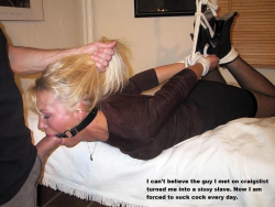 arc73:  chastisedandfeminized:  He turned me into a sissy slave  -   :O  mmm lucky girl! 