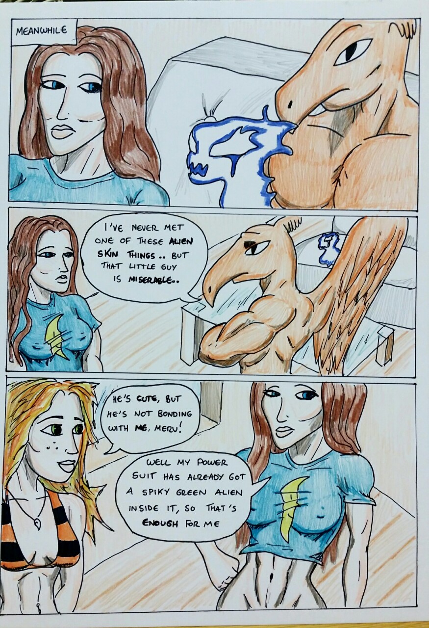 Kate Five vs Symbiote comic Page 143  What to do with a depressed symbiote?  The